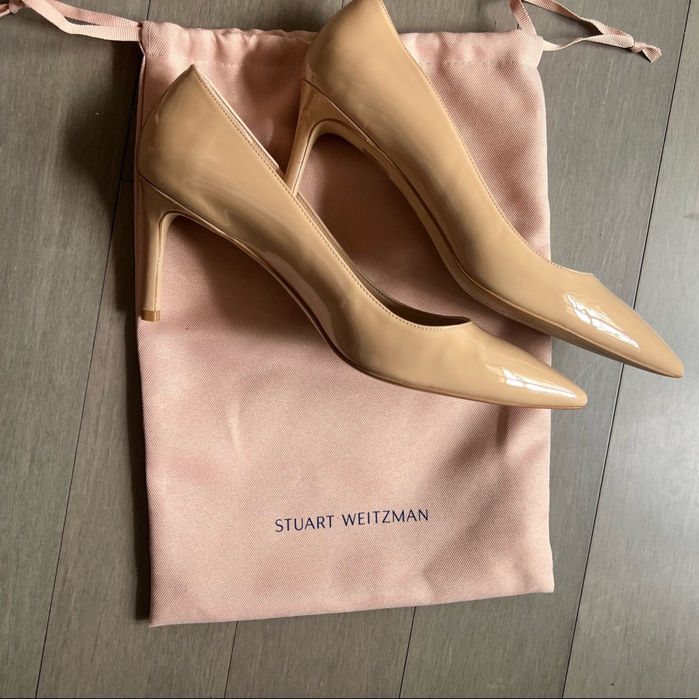 Stuart Weitzman 85in Pump Golden Beige